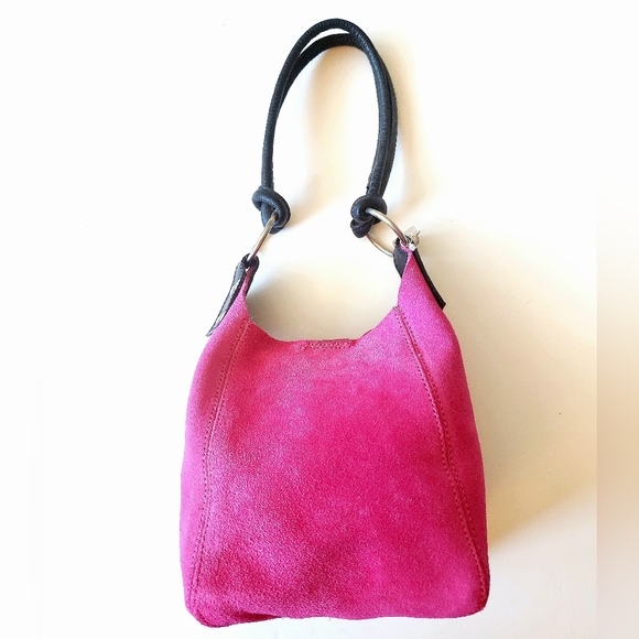 Pink Suede Small Handcrafted Handbag. NWOT - Picture 2 of 4